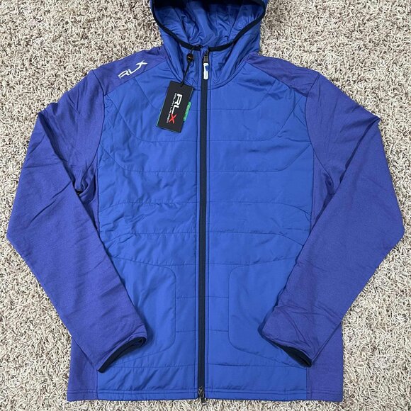 RLX Ralph Lauren Men’s Paneled Stretch Wool-Blend Hybrid Hooded Jacket, Size M - Picture 1 of 15